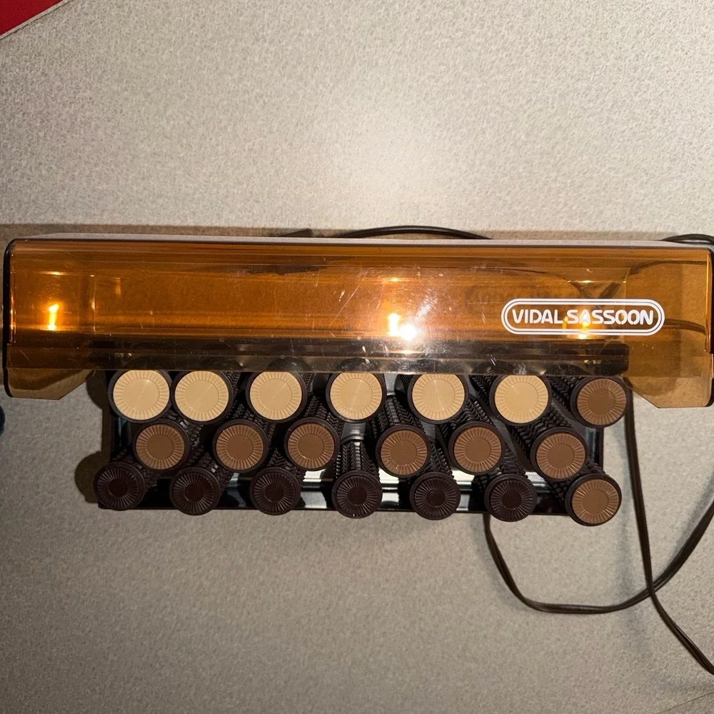 Vtg VIDAL SASSOON Hairsetter‎ 20 Curlers HOT ROLLER SET Works Tested E76219